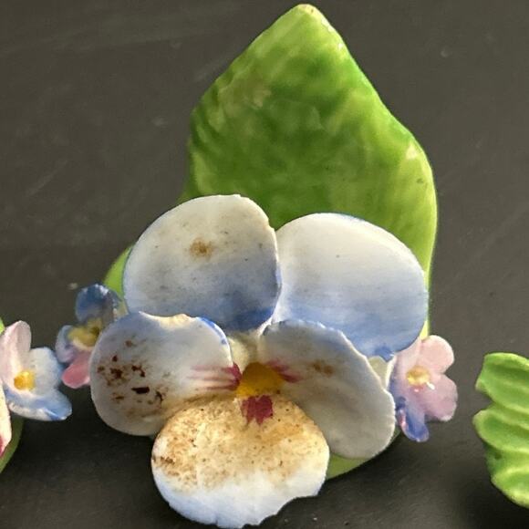 Coalport Place Card Holders Floral Vintage Bone China - Picture 7 of 11